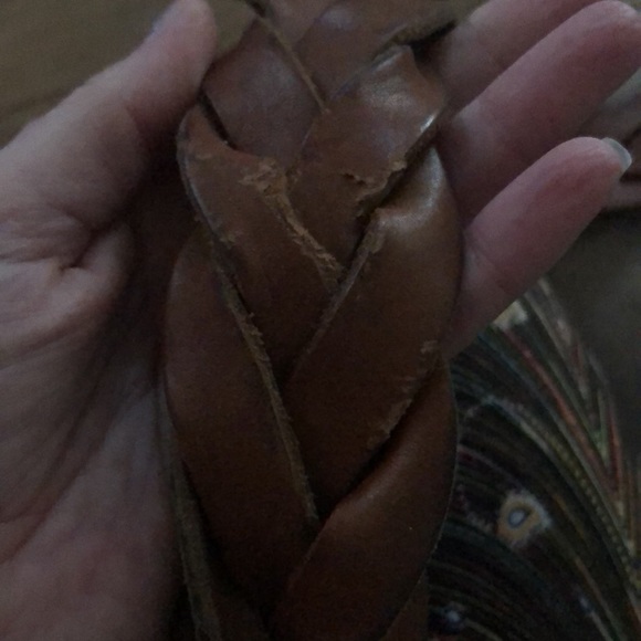 Brown leather braided American Eagle belt - Picture 7 of 7